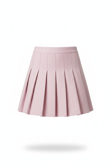 Jupe Patineuse Rose Plissée Chic Romantique