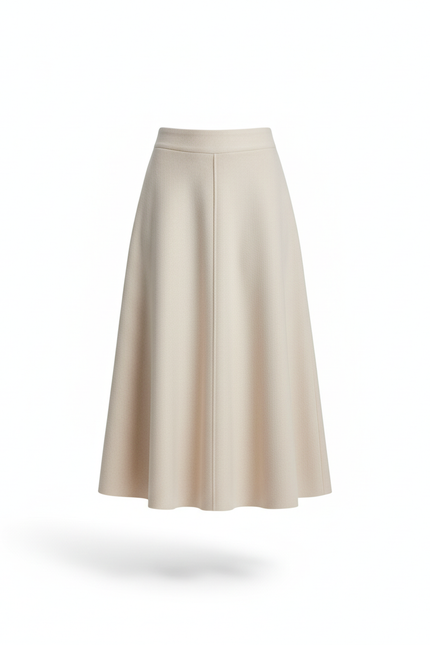 Jupe Patineuse Crème Suède Élégante