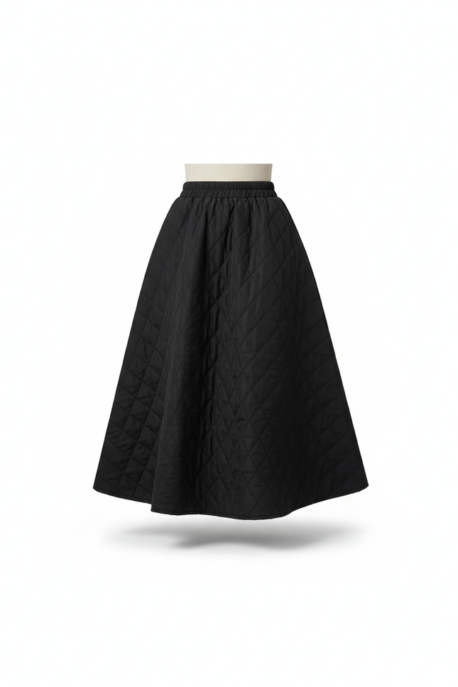 Jupe Patineuse Noire Mi Longue