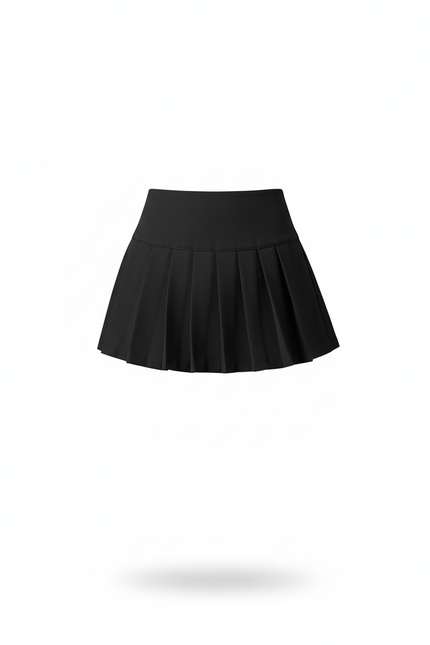 Jupe Patineuse Noire Plissée Chic