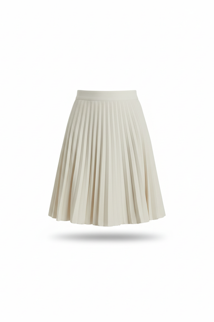 Jupe Patineuse Blanche Plissée Preppy