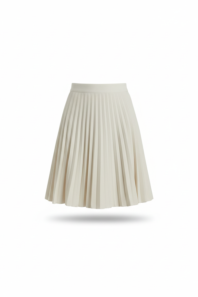 Jupe Patineuse Blanche Plissée Preppy