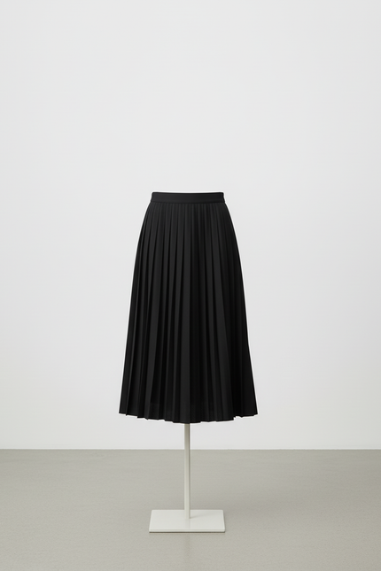 Jupe Patineuse Plissée Midi Élégante